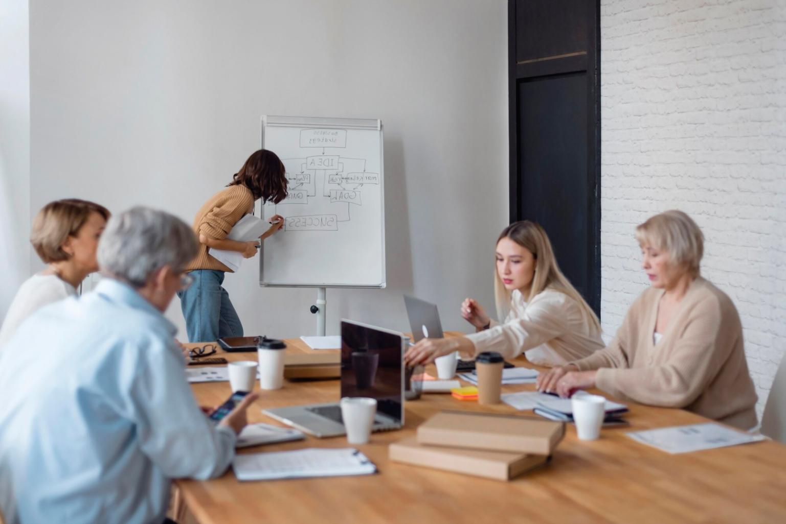 Professional reviewing financial statements and ratios